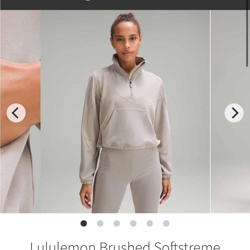 Lululemon Brushed Softstreme Ribbed Half Zip